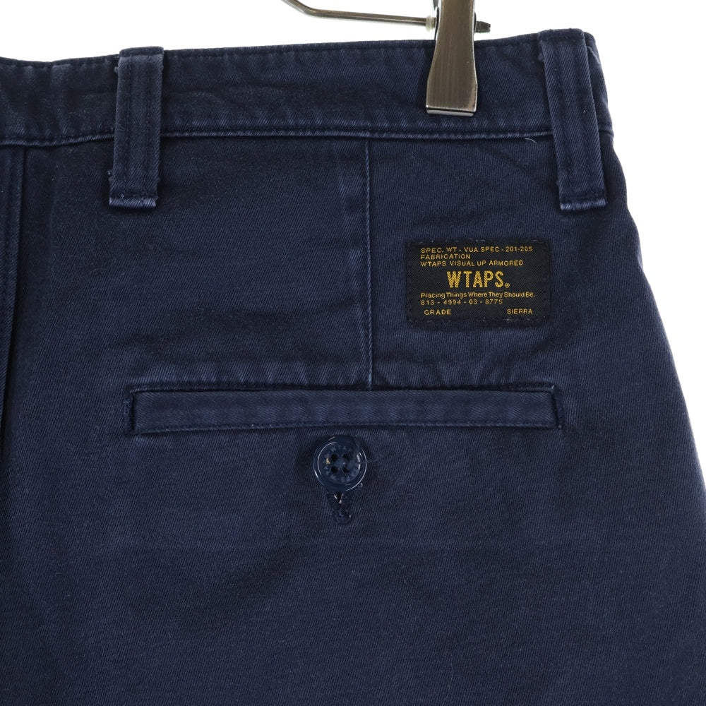 WTAPS(ダブルタップス) KHAKI SHORTS コットン カーキショーツ ハーフパンツ ネイビー 151LTDT-PTM05