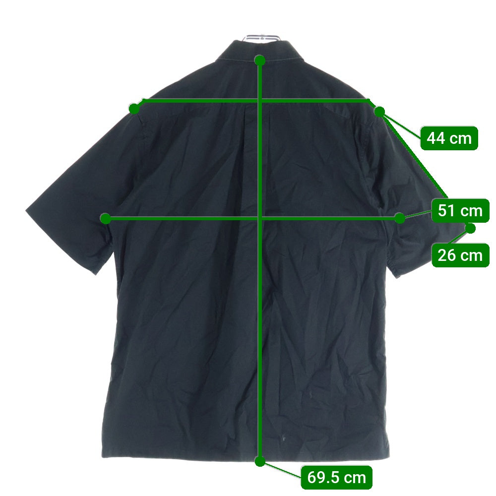 LEMAIRE(ルメール) コットン レギュラーカラー 半袖シャツ ブラック