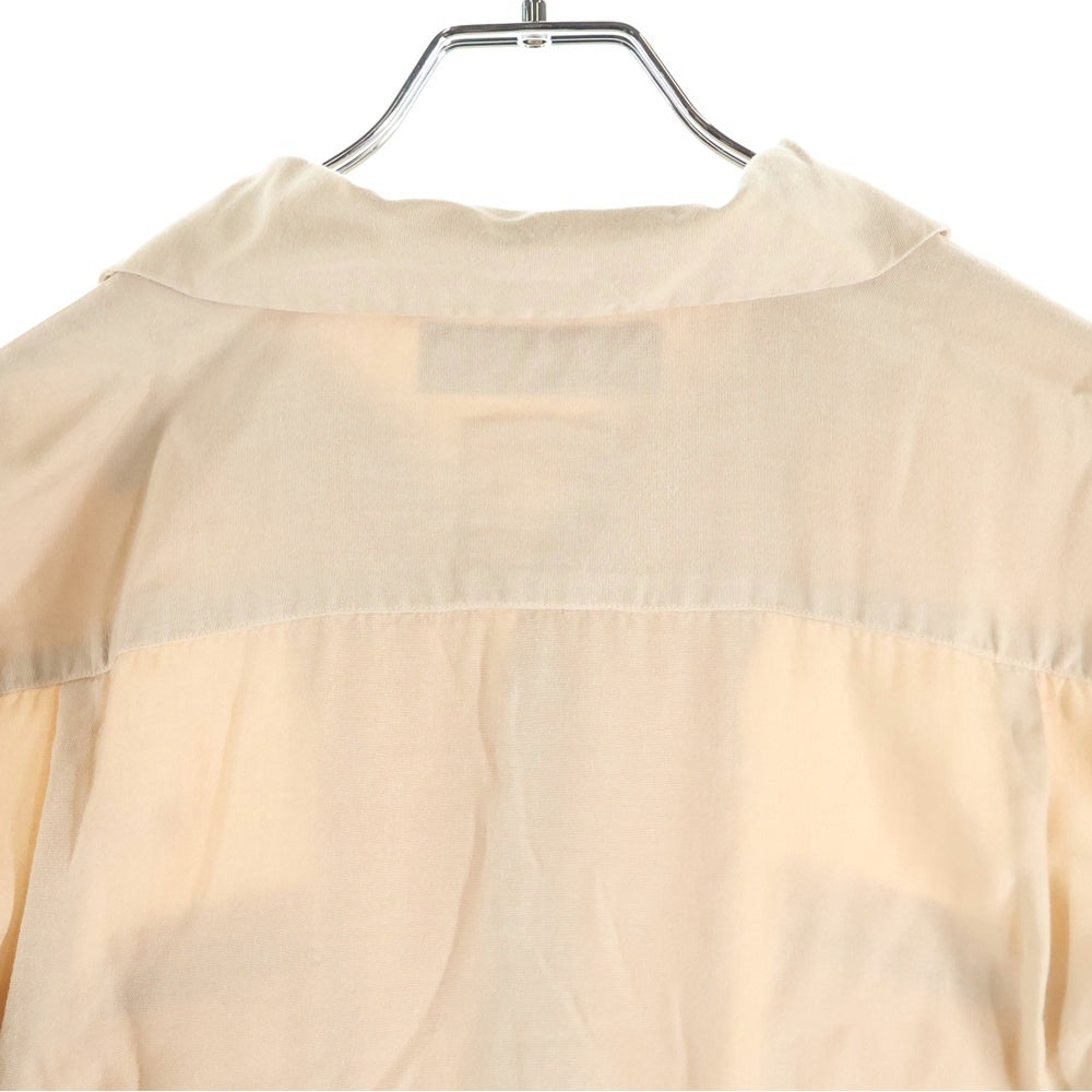 MADISONBLUE(マディソンブルー) BOWLING SHIRT OVER DYED オーバーダイ 半袖 ボーリングシャツ ベージュ MB171-5036