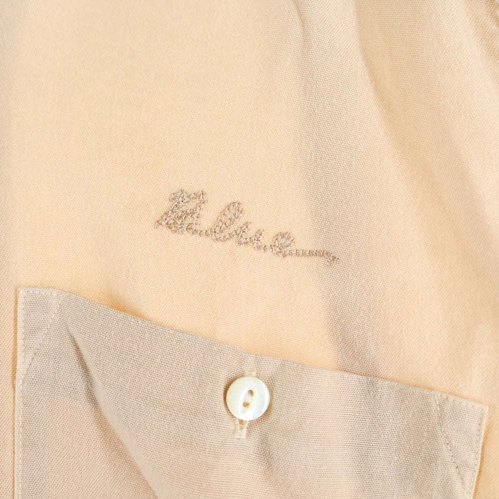 MADISONBLUE(マディソンブルー) BOWLING SHIRT OVER DYED オーバーダイ 半袖 ボーリングシャツ ベージュ MB171-5036