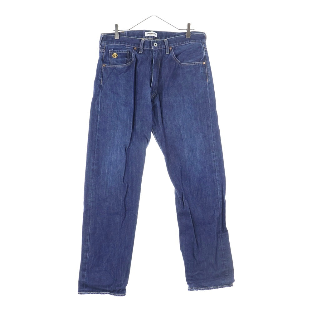 A BATHING APE(アベイシングエイプ) ポケットスター刺繍 ジップフライデニムパンツ インディゴ