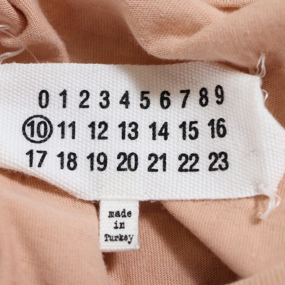 Maison Margiela 10(メゾン マルジェラ) 18SS STEREO TYPE ステレオ タイプ 胸ロゴデザイン クルーネック カットソー Tシャツ ピンク S50GC0499