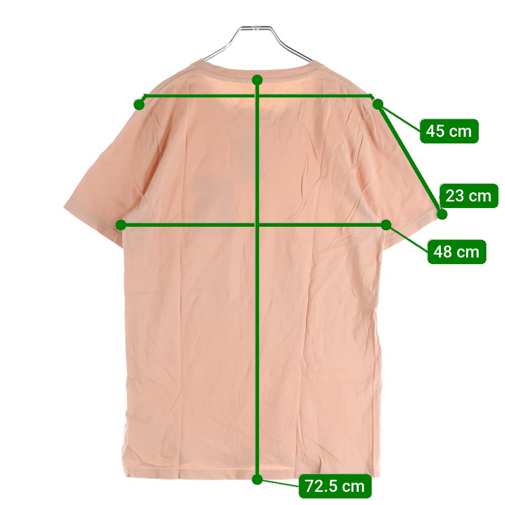Maison Margiela 10(メゾン マルジェラ) 18SS STEREO TYPE ステレオ タイプ 胸ロゴデザイン クルーネック カットソー Tシャツ ピンク S50GC0499