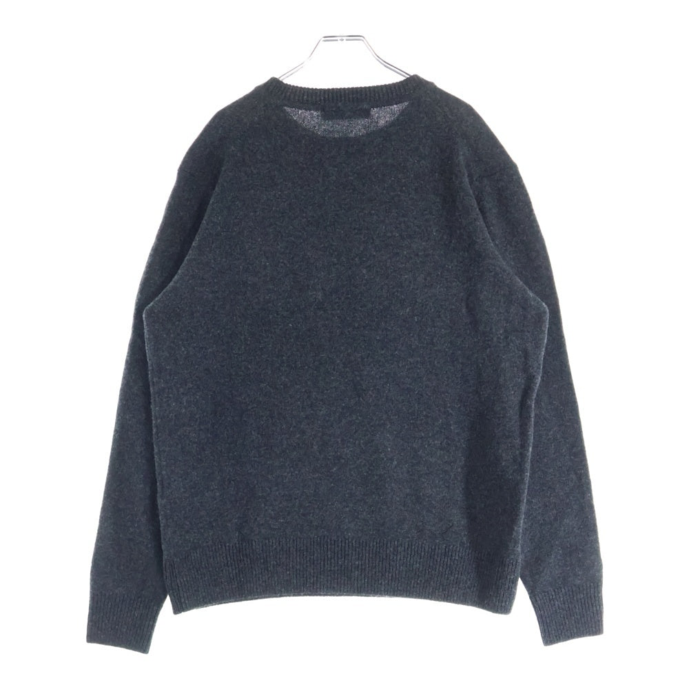 MAISON KITSUNE(メゾンキツネ) フォックスワッペン ニットセーター グレー HM00502KT1006