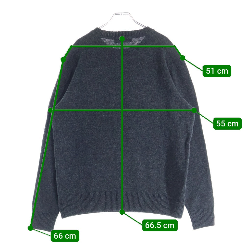 MAISON KITSUNE(メゾンキツネ) フォックスワッペン ニットセーター グレー HM00502KT1006