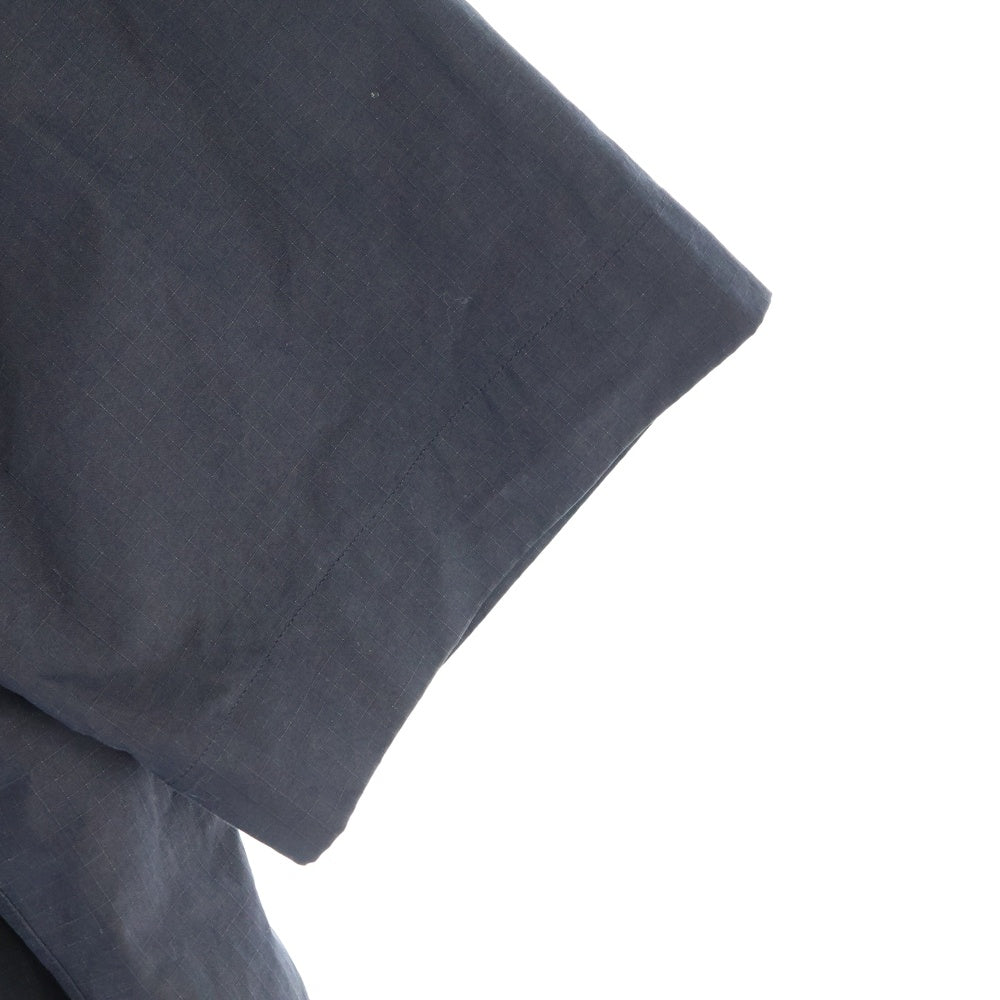 AURALEE(オーラリー) 21SS WASHED FINX RIPSTOP CHAMBRAY HALF SLEEVED SHIRTS リップストップ シャンブレー 半袖シャツ ブラック A21SS02FL