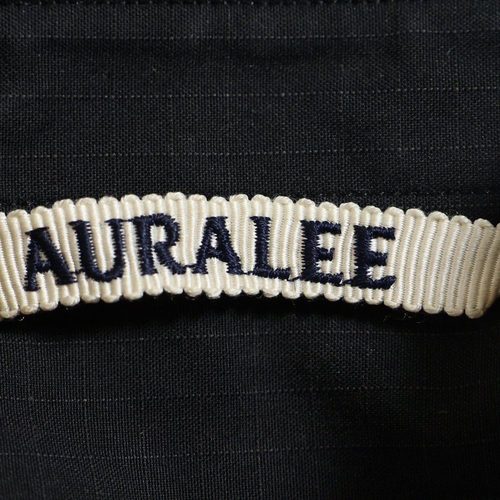 AURALEE(オーラリー) 21SS WASHED FINX RIPSTOP CHAMBRAY HALF SLEEVED SHIRTS リップストップ シャンブレー 半袖シャツ ブラック A21SS02FL