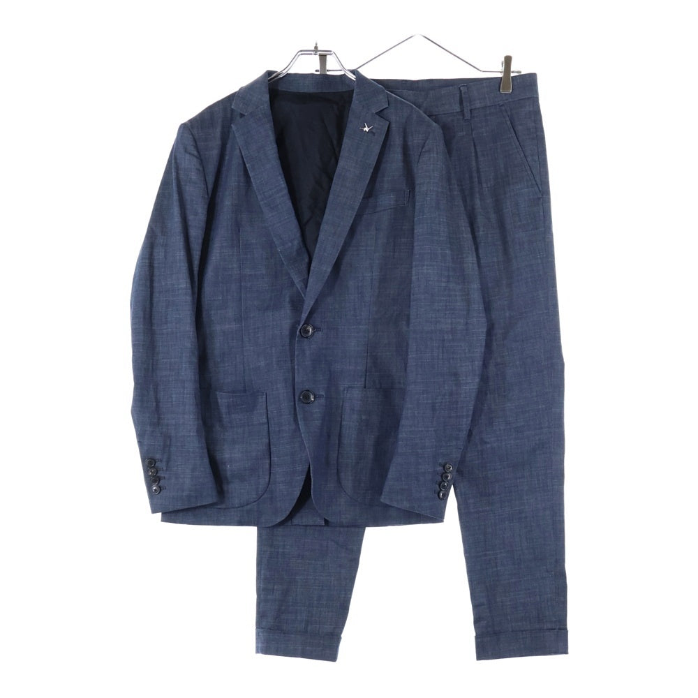 1 PIU 1 UGUALE 3(ウノピゥウノウグァーレトレ) セットアップスーツ テーラードジャケット スラックスパンツ ネイビー MRB556 / MRP522