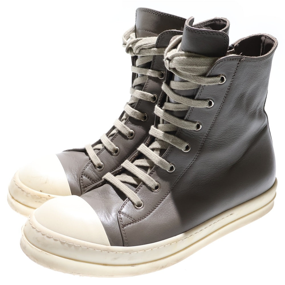 Rick Owens(リックオウエンス) RAMONES ラモーンズ サイドジップ ハイカットスニーカー グレー