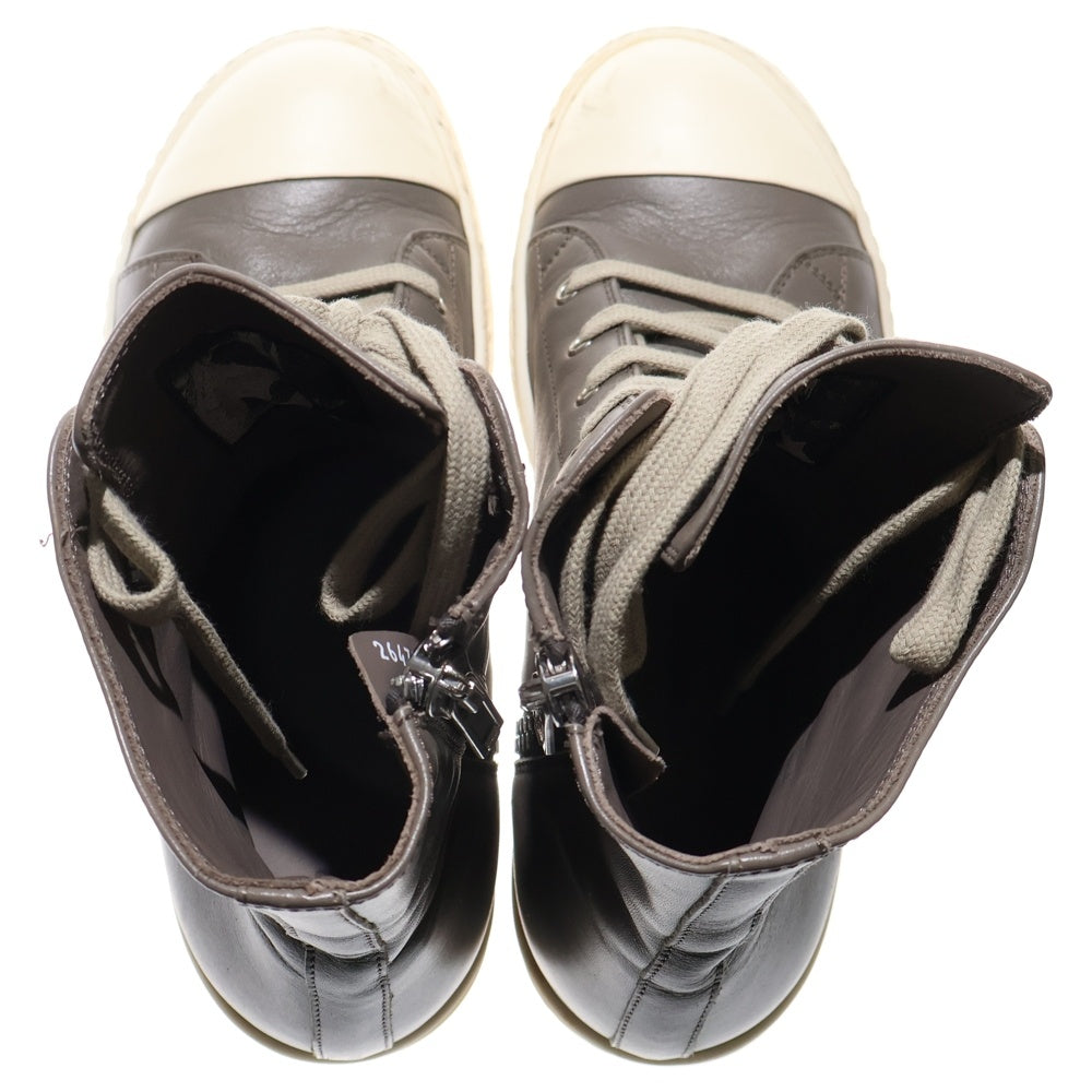 Rick Owens(リックオウエンス) RAMONES ラモーンズ サイドジップ ハイカットスニーカー グレー