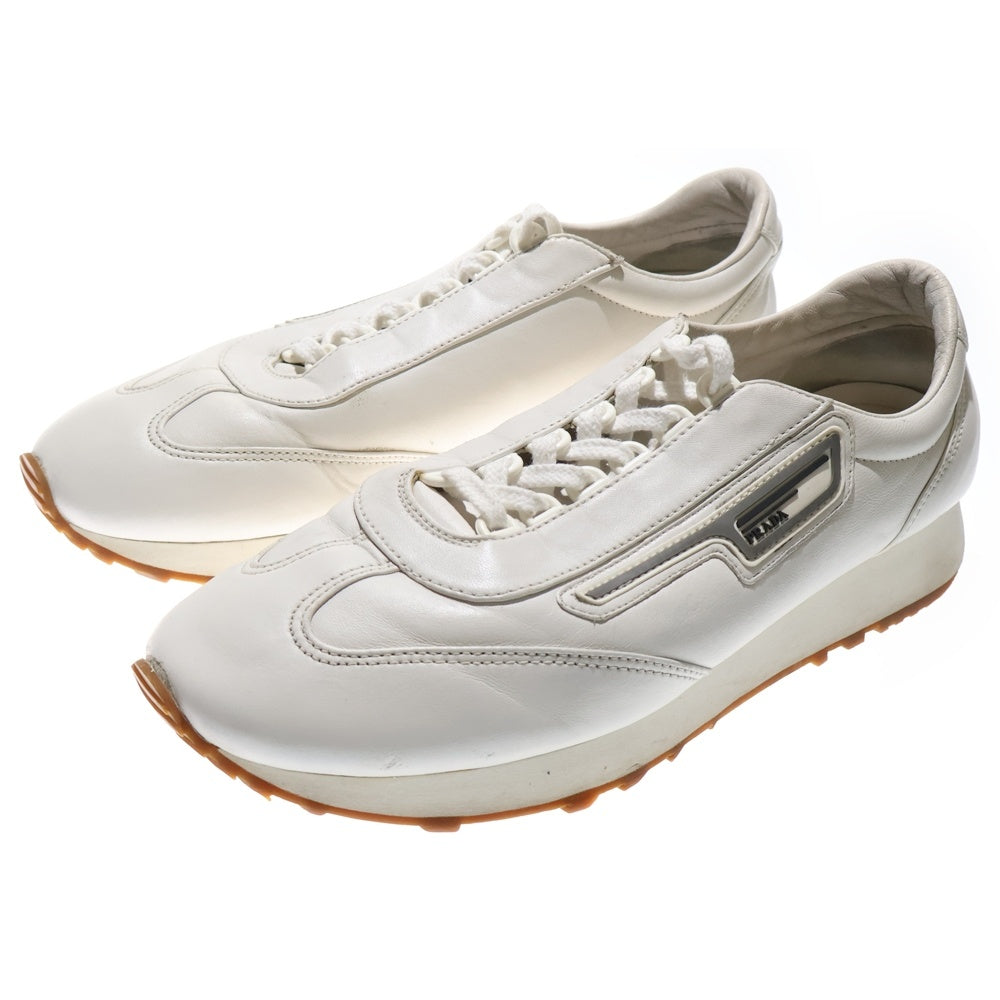 PRADA(プラダ) レザー ローカットスニーカー ホワイト 2EG286