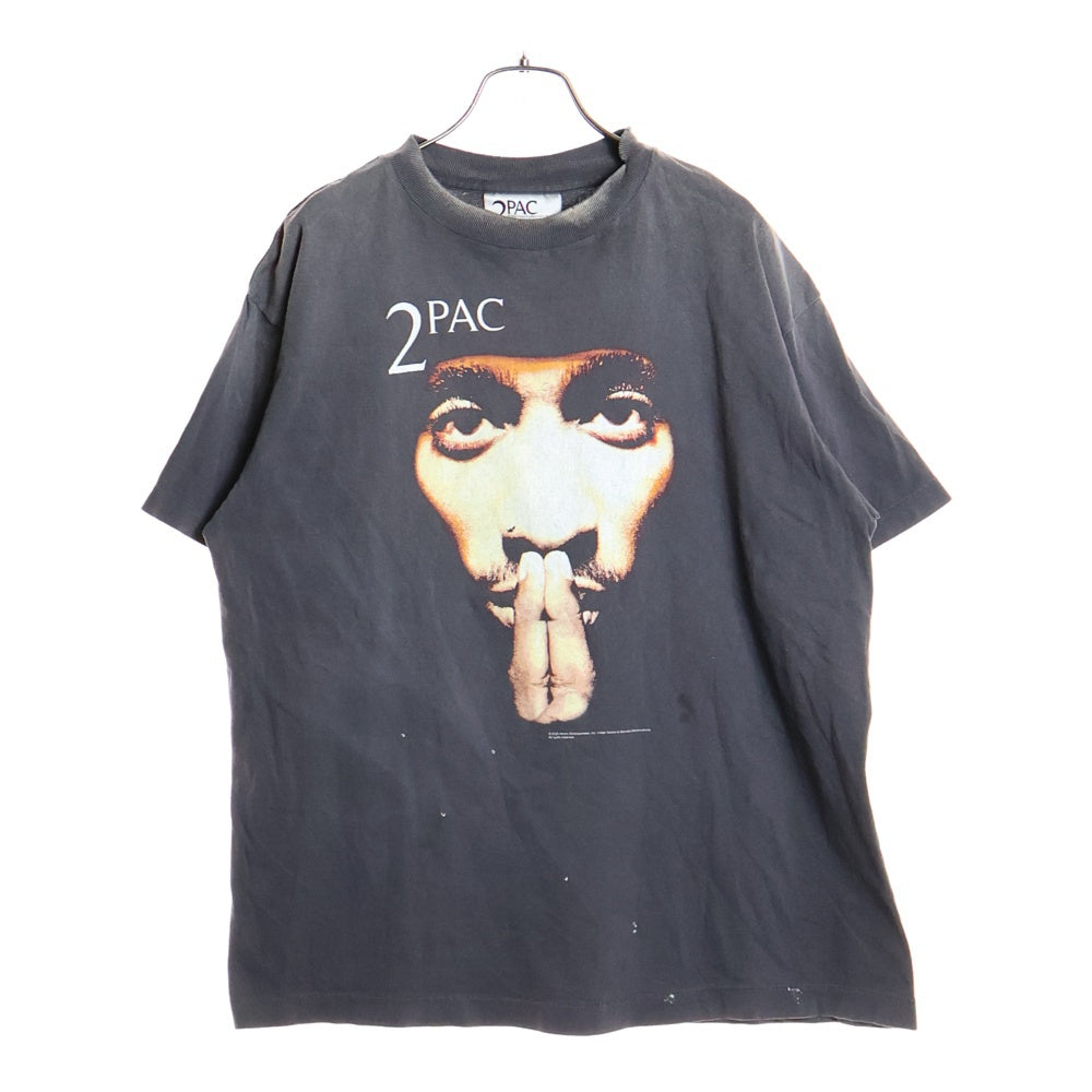 SAINT MICHAEL(セントマイケル) 25SS 2PAC 2PC_SS TEE 2パック フォトプリント ヴィンテージ加工 半袖Tシャツ ブラック SM-HR8-0000-C14