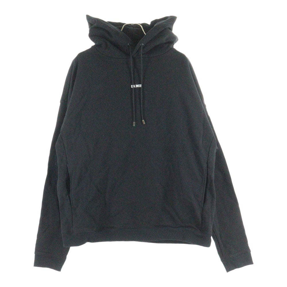 ENMER(エンメール) ロゴ刺繍 プルオーバーパーカー フーディー スウェット ブラック
