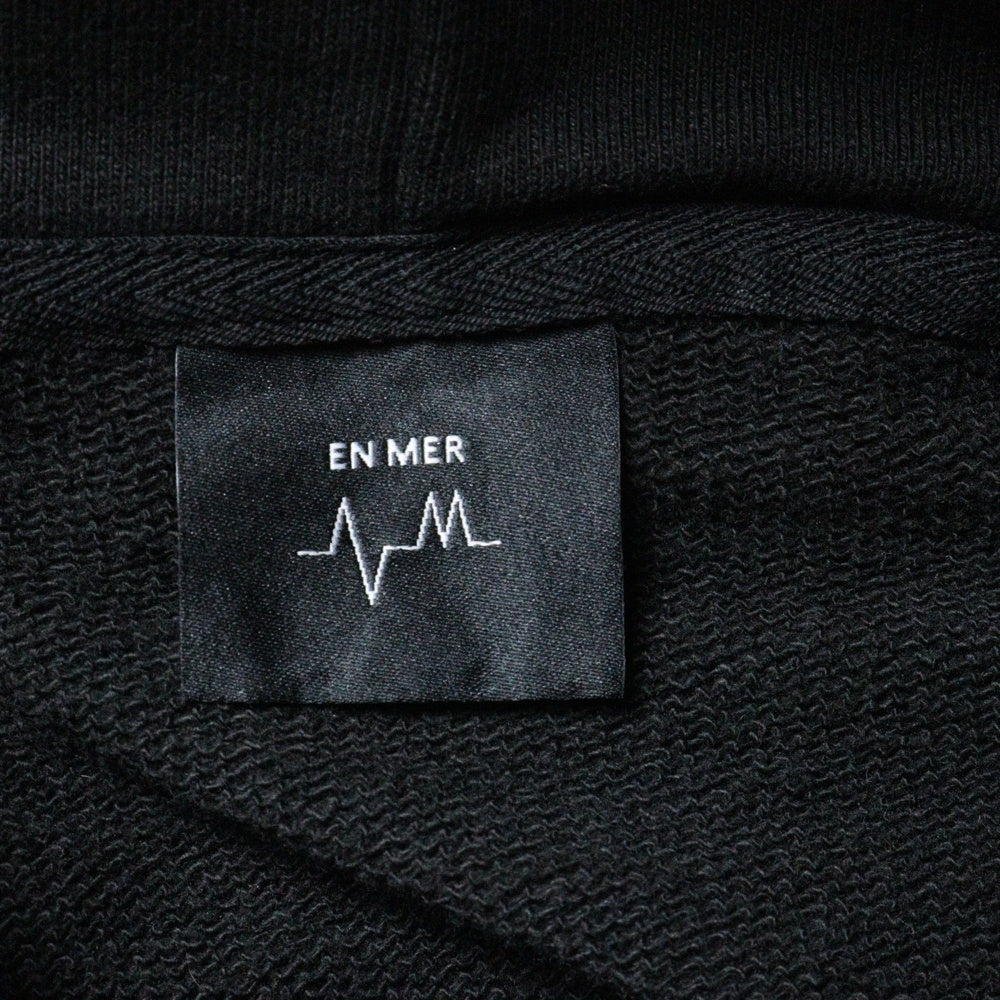 ENMER(エンメール) ロゴ刺繍 プルオーバーパーカー フーディー スウェット ブラック