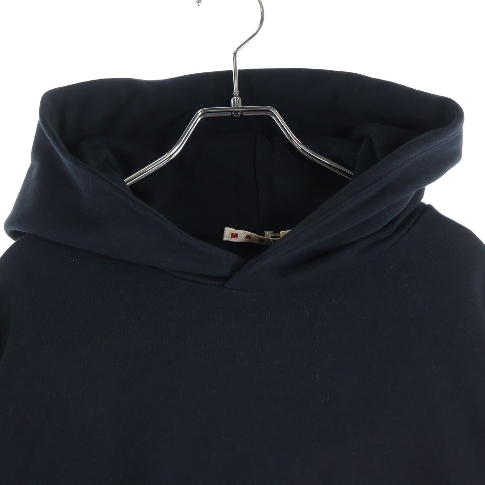 MARNI(マルニ) 23AW CHECK SWEATSHIRT 袖チェック切替 プルオーバーパーカー フーディ ブラック FUMU0110Q5
