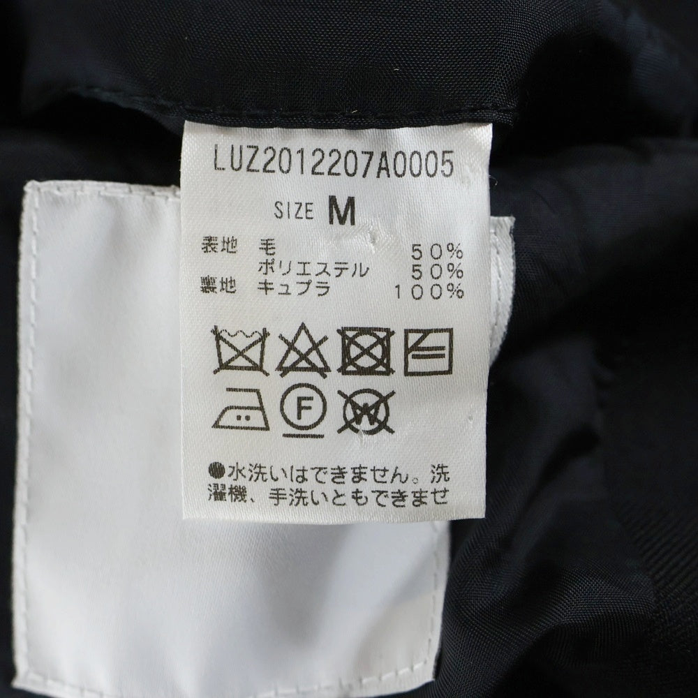 Lui's(ルイス) ウール混 比翼ボタン 1Bテーラードジャケット ブラック LUZ2012207A0005