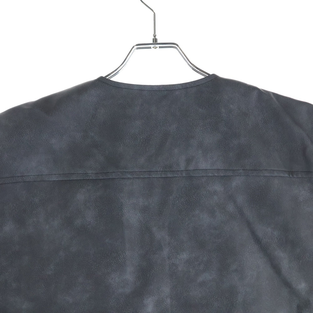 NO BRAND(ノーブランド) DALL CLOTHING（ダルクロージング)×GADORO DIRTY LEATHER VEST ガドロ フェイクレザーベスト ブラック
