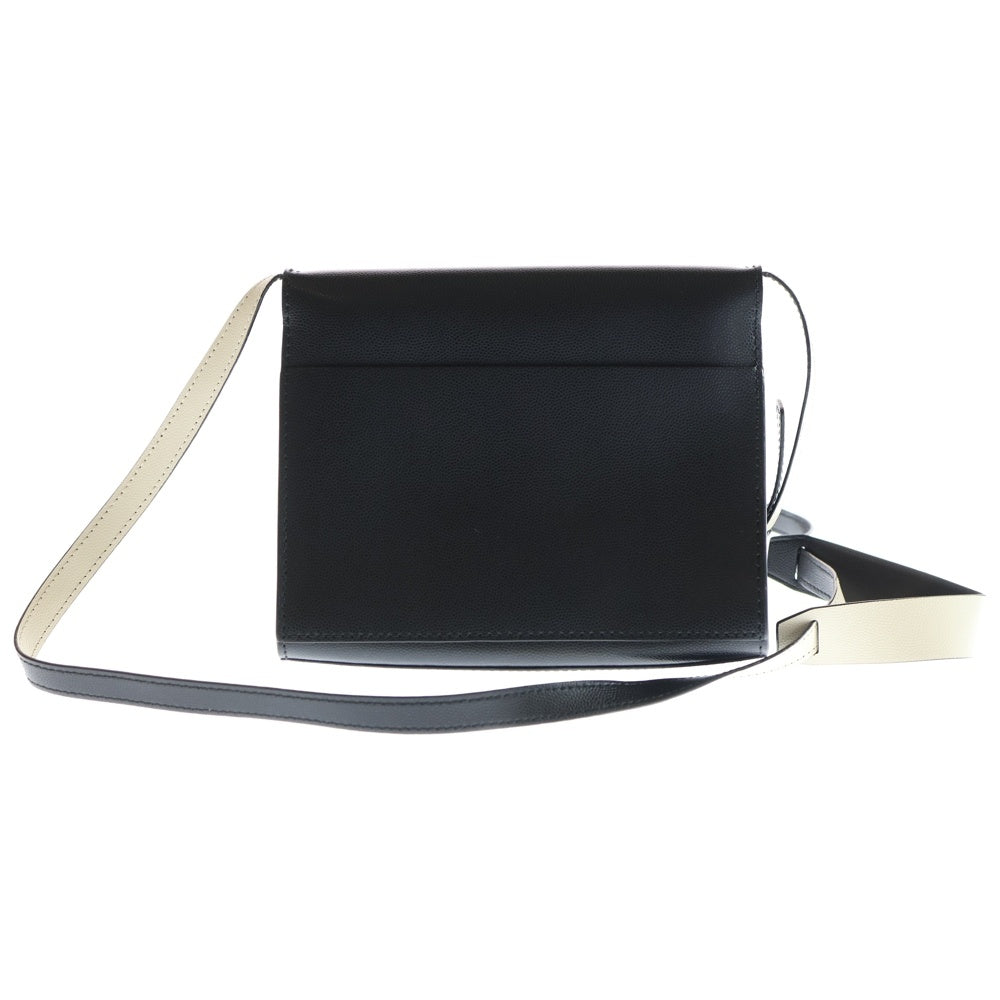 Lui's(ルイス) スプリットレザー フラップショルダーバッグ ブラック レディース