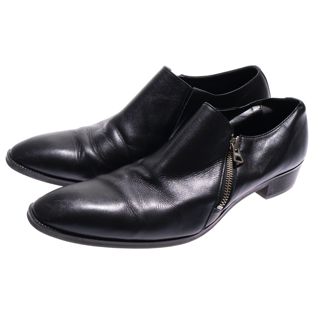 Lui's(ルイス) サイドジップスリッポン ショートブーツ ブラック