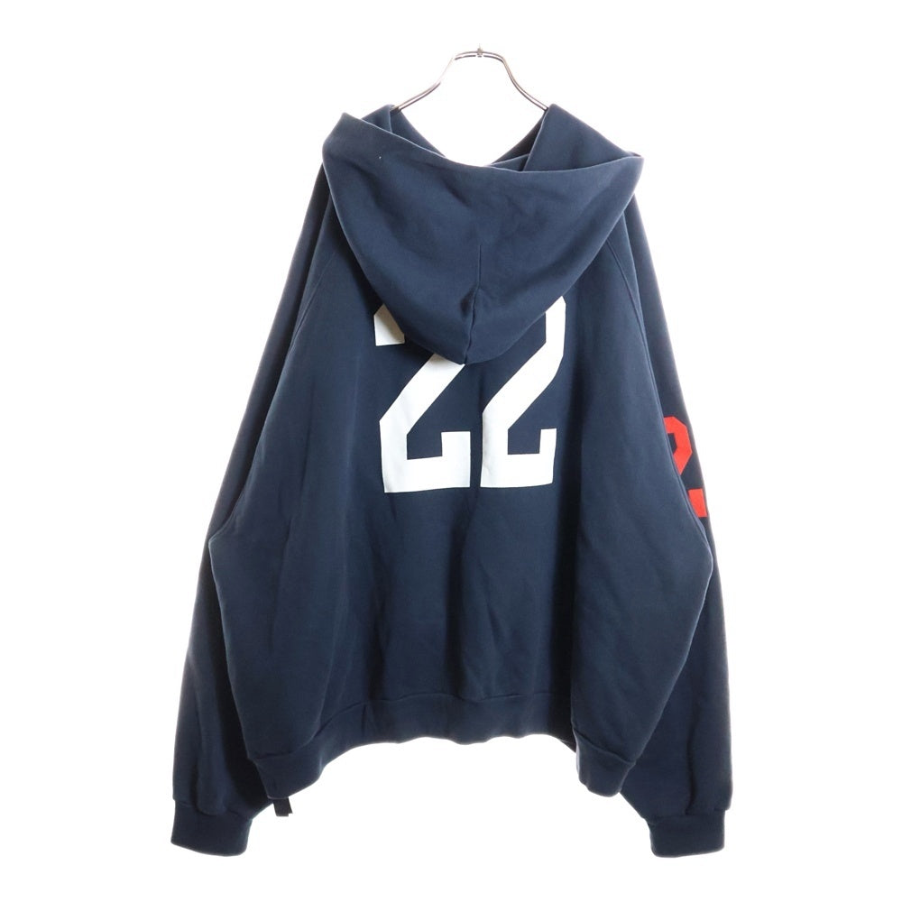 BALENCIAGA(バレンシアガ) 22AW Polo Zip-up Hoodie ポロ ジップアップパーカー フーディー ネイビー 720425 TNVD4