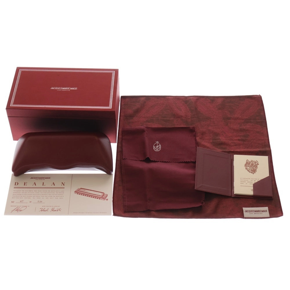 JACQUES MARIE MAGE(ジャック マリー マージュ) DEALAN ディラン ウェリントンフレーム ブライアーウッド調 サングラス アイウェア メガネ 眼鏡 ブラック/ブラウン 47/500 JMMDE10A