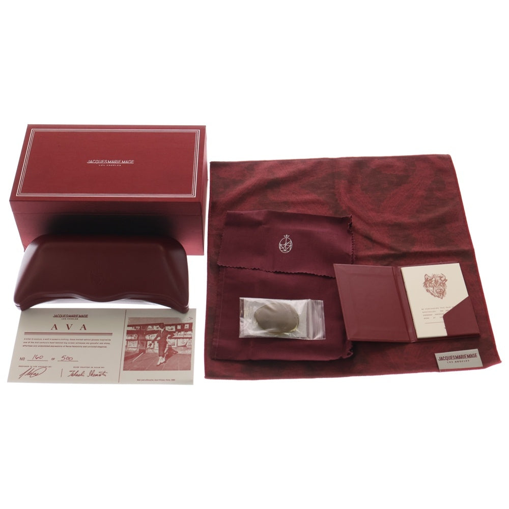 JACQUES MARIE MAGE(ジャック マリー マージュ) AVA アヴァ ティアドロップ調レンズシェイプ サングラス アイウェア メガネ 眼鏡 ブラック/ゴールド 160/500