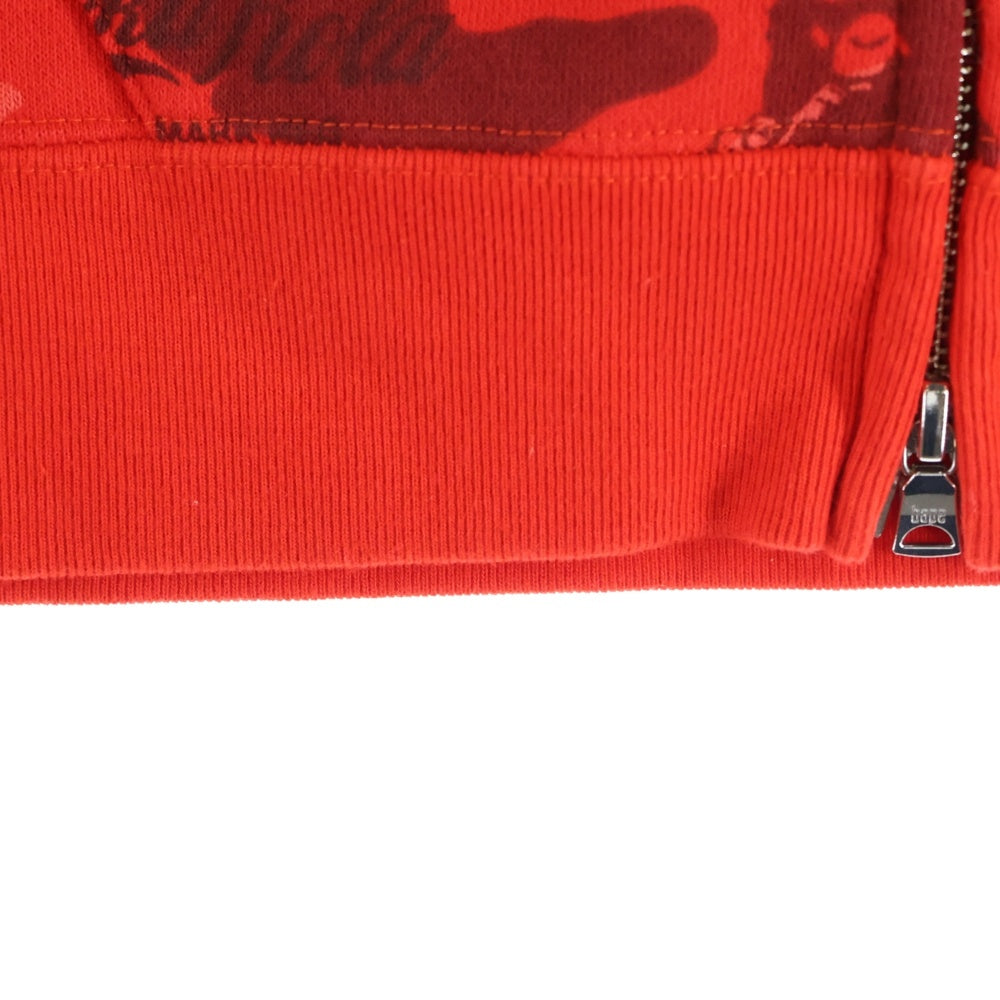 A BATHING APE(アベイシングエイプ) Coca-Cola コカコーラ フルジップパーカー レッド 001ZPC732922X