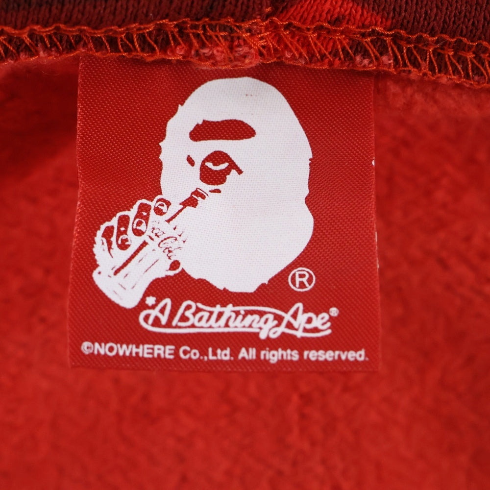 A BATHING APE(アベイシングエイプ) Coca-Cola コカコーラ フルジップパーカー レッド 001ZPC732922X