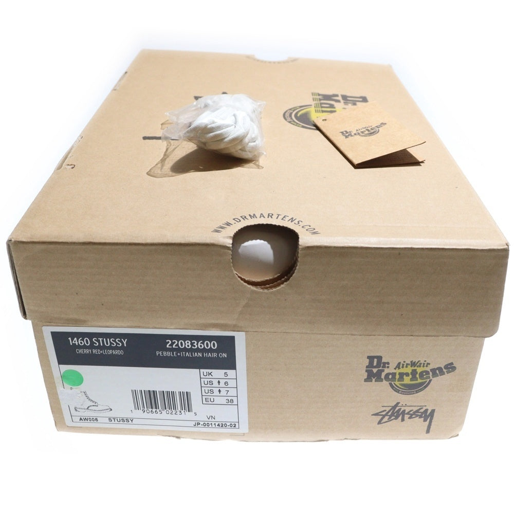 Dr.Martens(ドクターマーチン) ×Stussy 8 Eye Boot Cherry Red ステューシー 8ホール レザーブーツ ハイカットシューズ レディース レッド 22083600