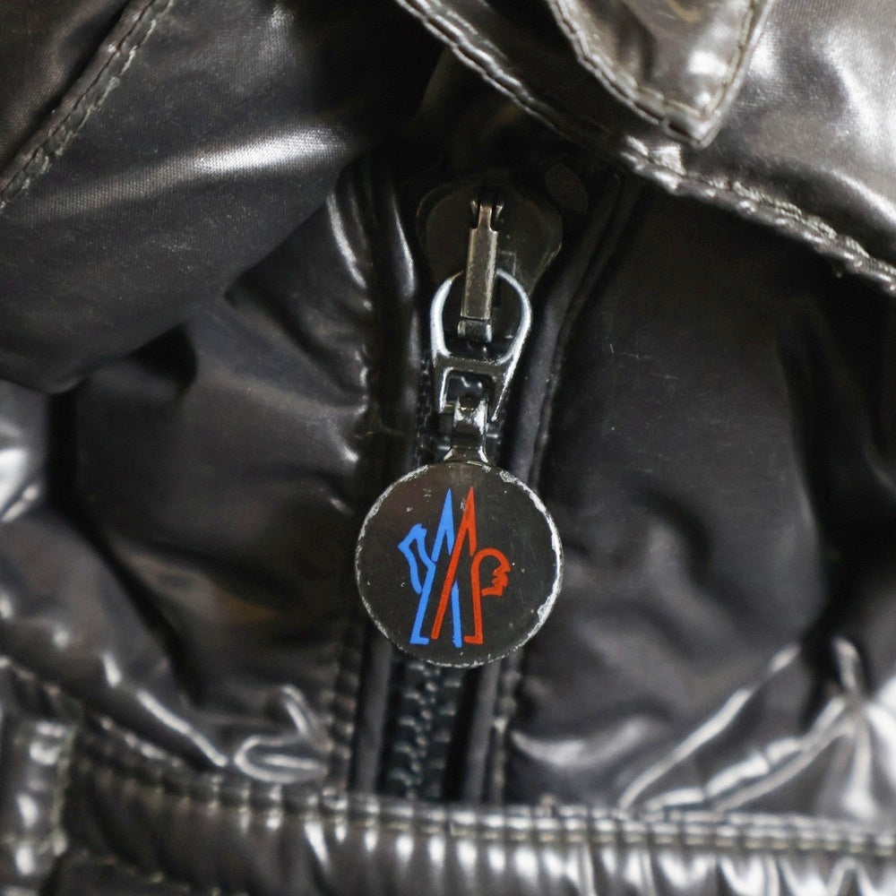 MONCLER(モンクレール) ファー フディー ダウン コート ジャケット ダークグレー レディース