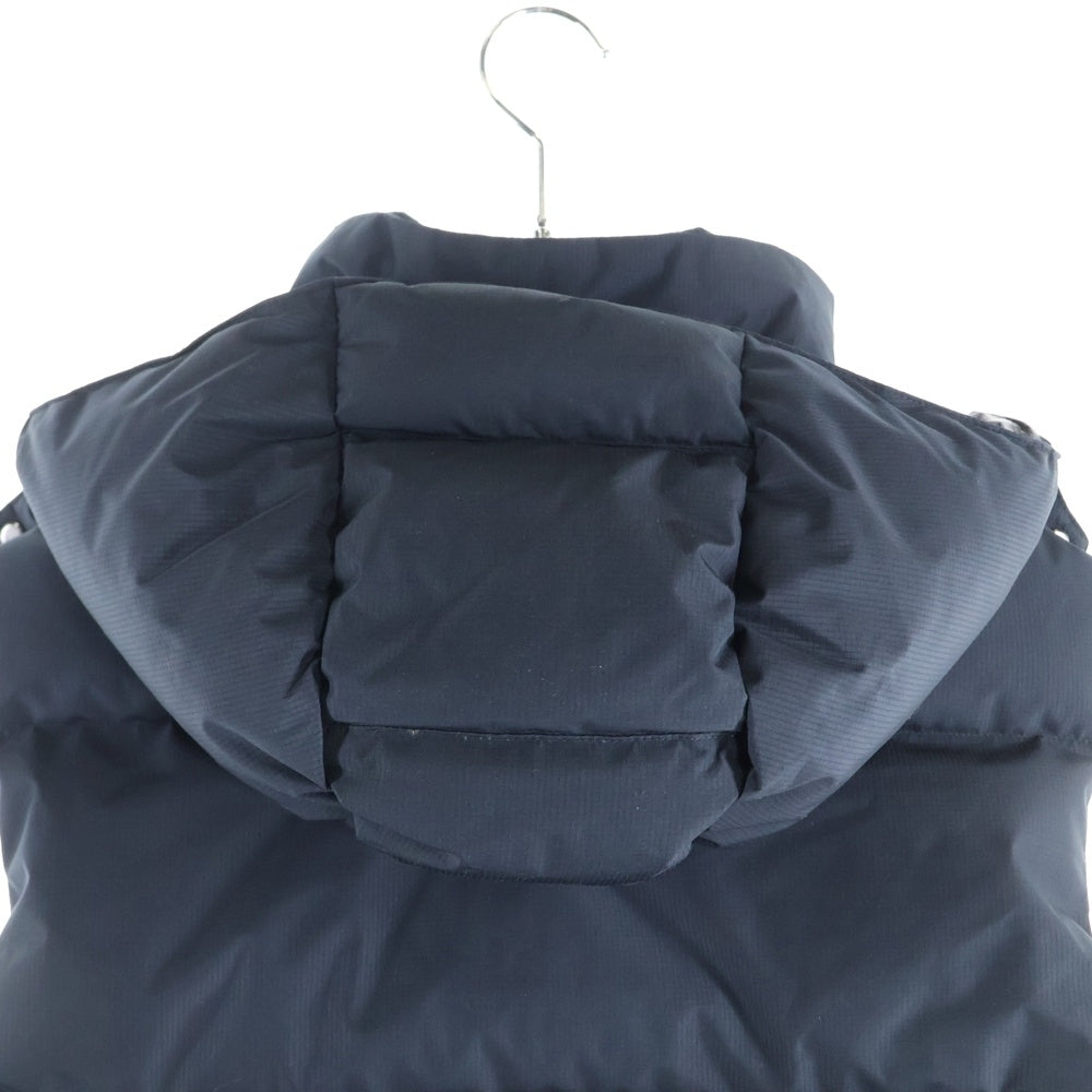 POLO RALPH LAUREN(ポロラルフローレン) ポニー ロゴエンブロイダリー フーデッド ナイロン ダウンベスト ジャケット ネイビー