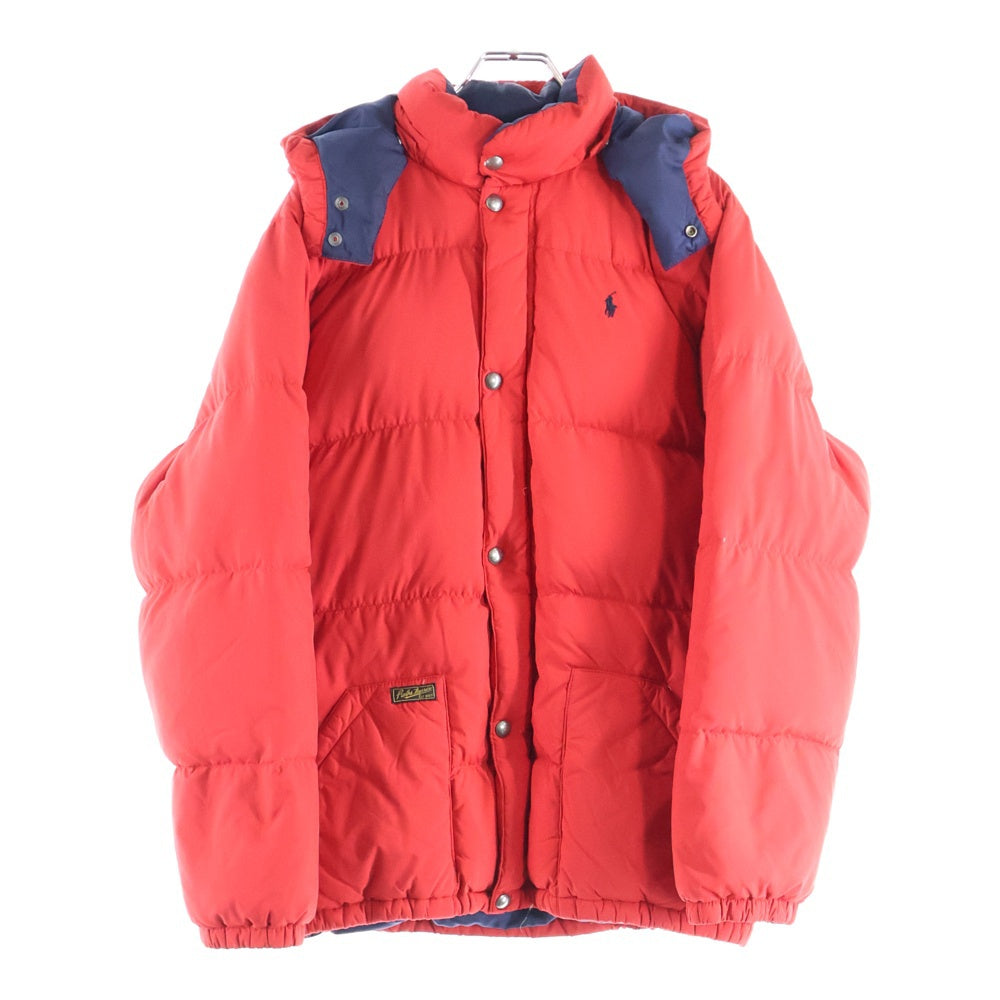 LAUREN RALPH LAUREN(ローレンラルフローレン) ロゴエンブロイダリー フーデッド ダウンジャケット レッド 323183531