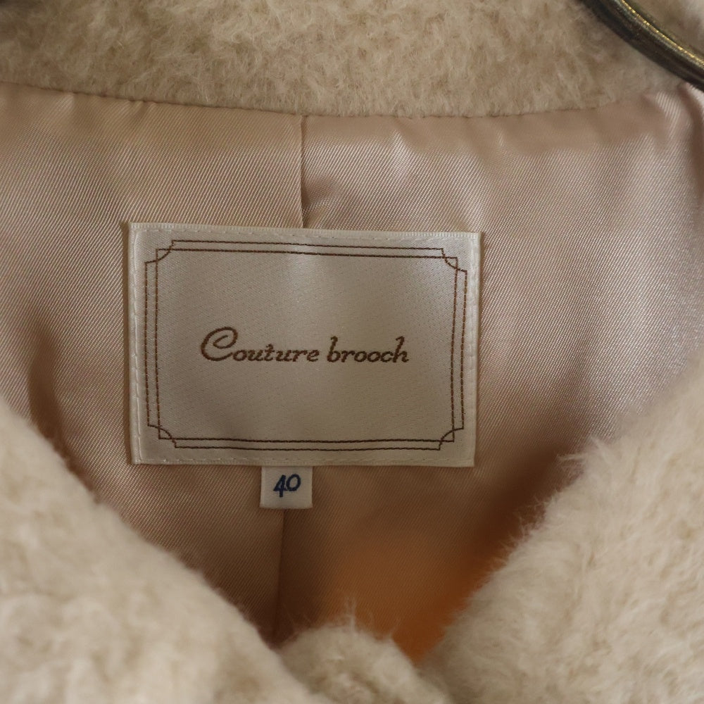 Couture brooch(クチュールブローチ) Wool Coat ウール シャギー コート レディース ピンク