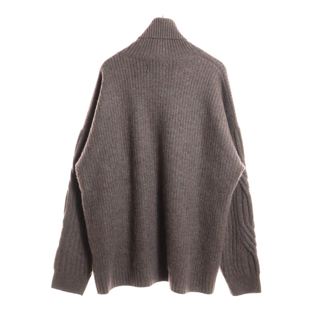 1 PIU 1 UGUALE 3(ウノピゥウノウグァーレトレ) BIG TURTLE ビッグ タートルネックニットセーター ブラウン MRK257 CAS033