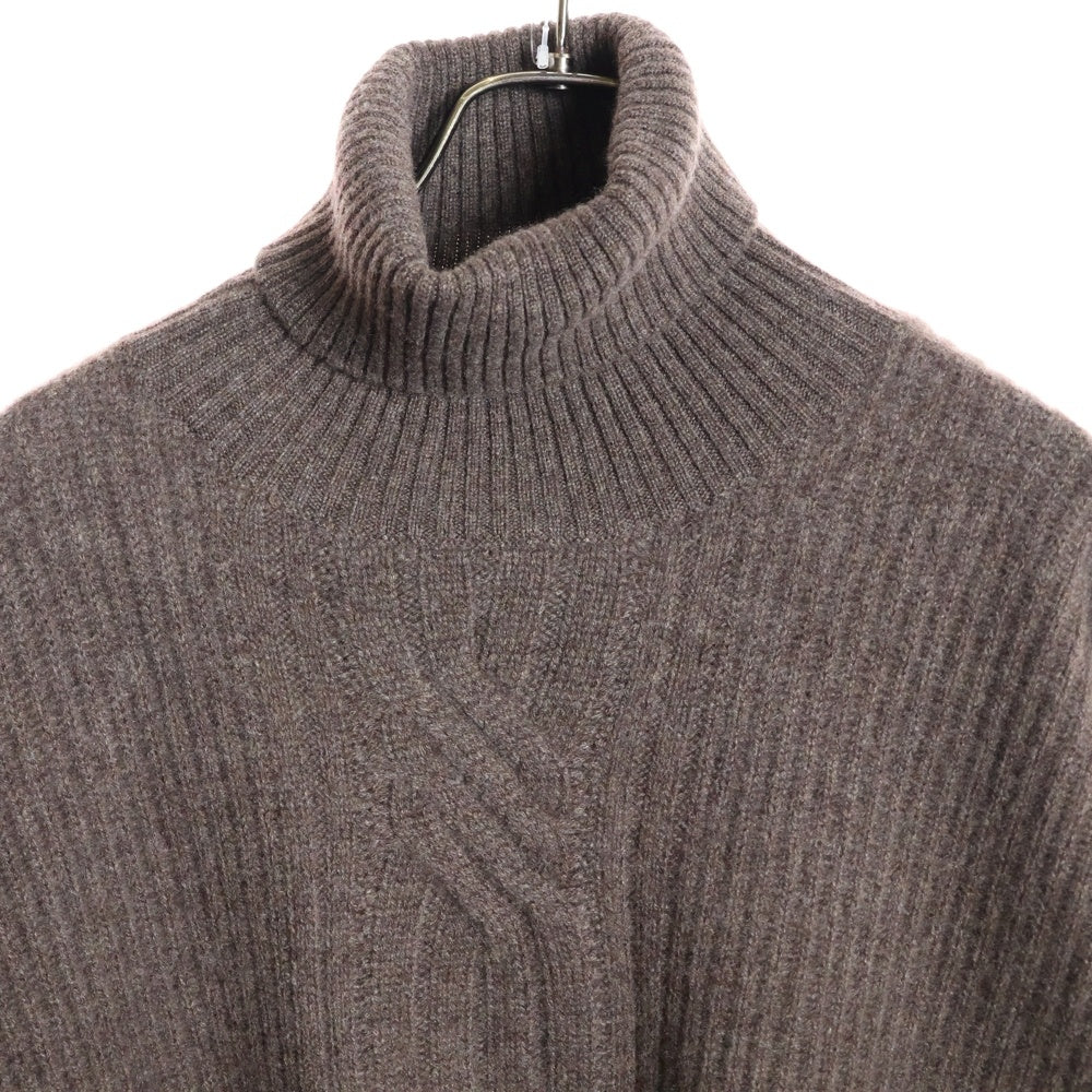 1 PIU 1 UGUALE 3(ウノピゥウノウグァーレトレ) BIG TURTLE ビッグ タートルネックニットセーター ブラウン MRK257 CAS033