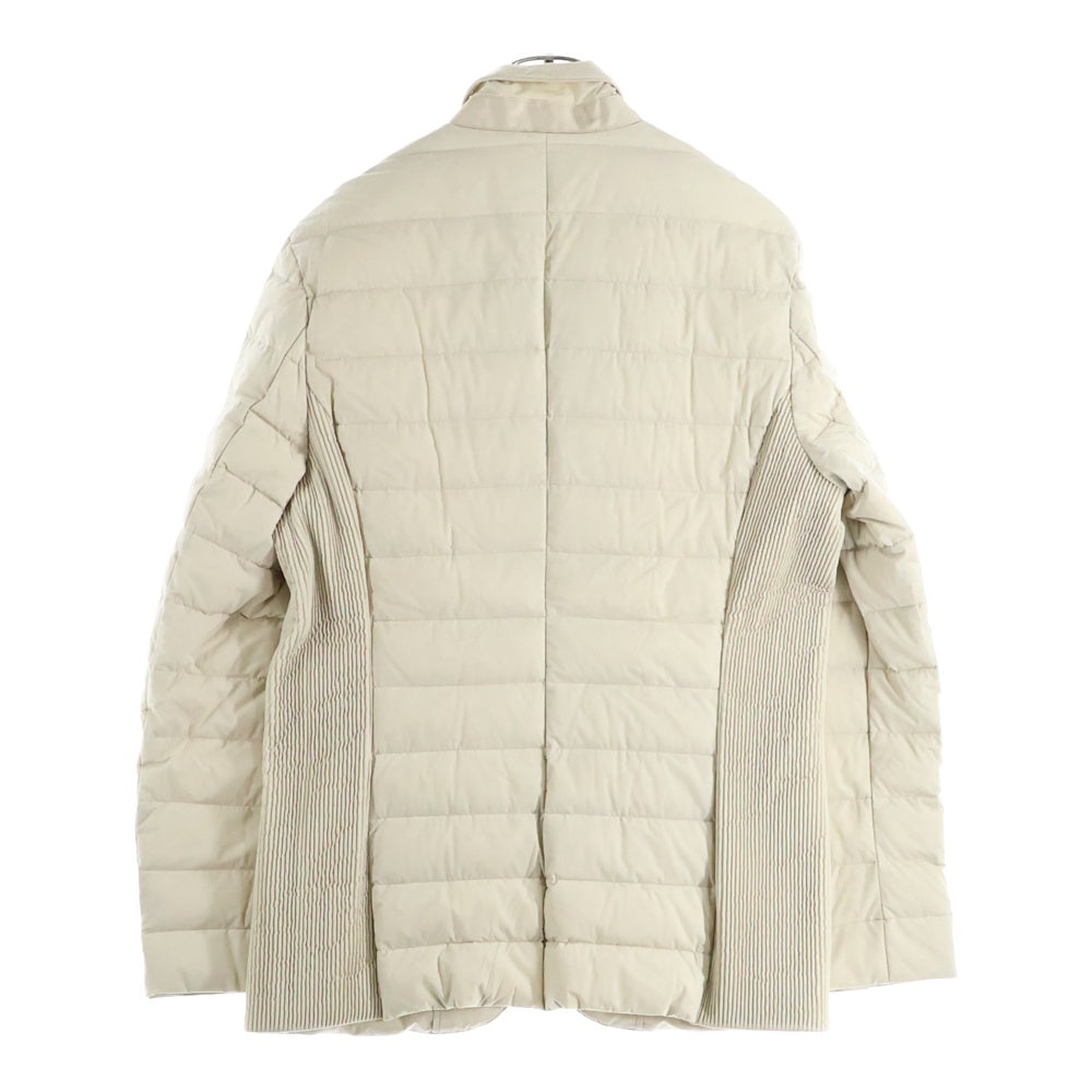 1 PIU 1 UGUALE 3(ウノピゥウノウグァーレトレ) 4WAY RIB ZIP JKT DOWN フォーウェイ リブ ジップアップダウンジャケット アイボリー MRB685 NYU105