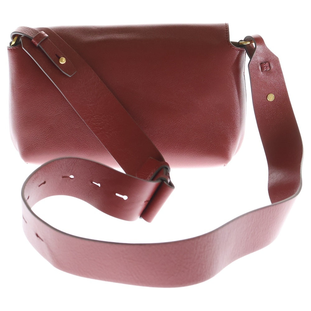 Anya Hindmarch(アニヤハインドマーチ) mortimer cross body モーティマー クロスボディ レザー ショルダー バッグ レッド レディース