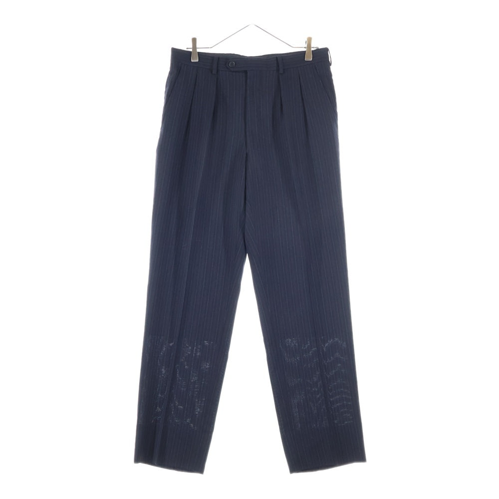 Paul Smith(ポールスミス) ストライプ セットアップ スーツ 3B テーラードジャケット 1タック テーパードパンツ ネイビー