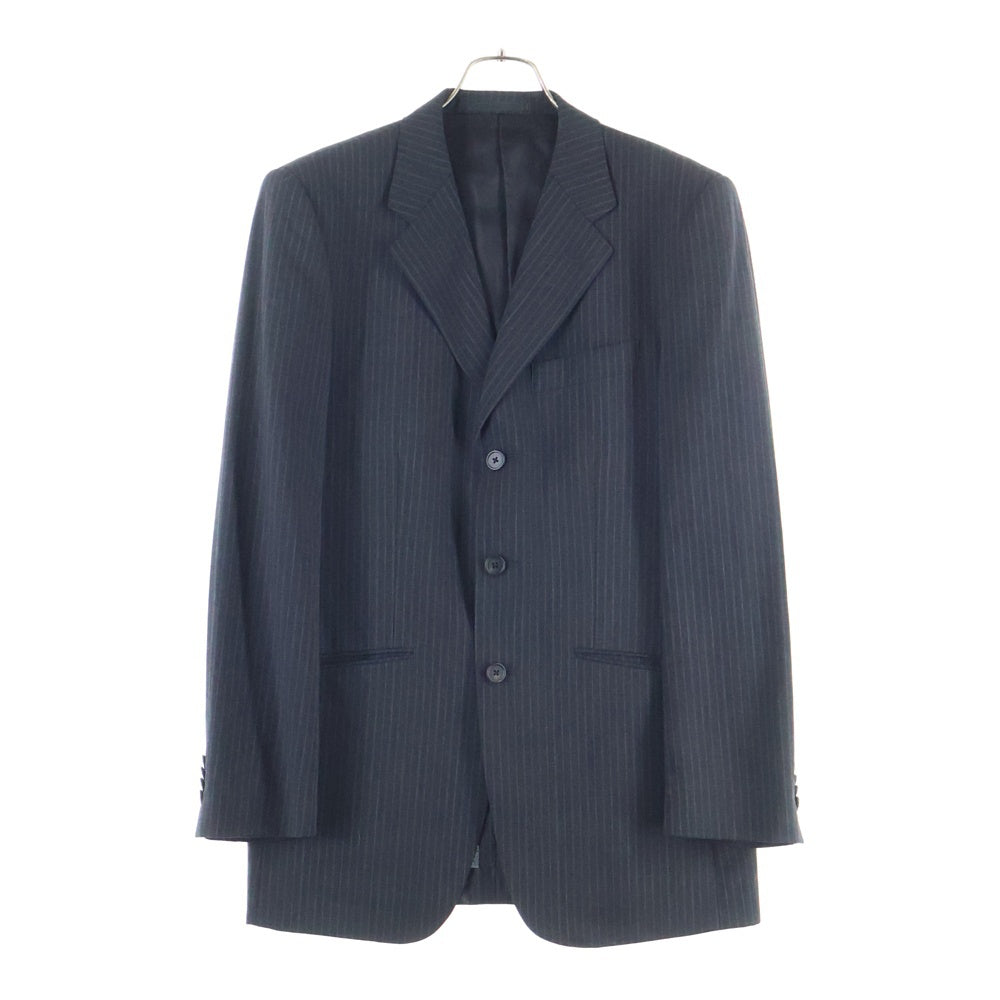 Paul Smith(ポールスミス) ストライプ セットアップ スーツ 3B テーラードジャケット 1タック テーパードパンツ グレー