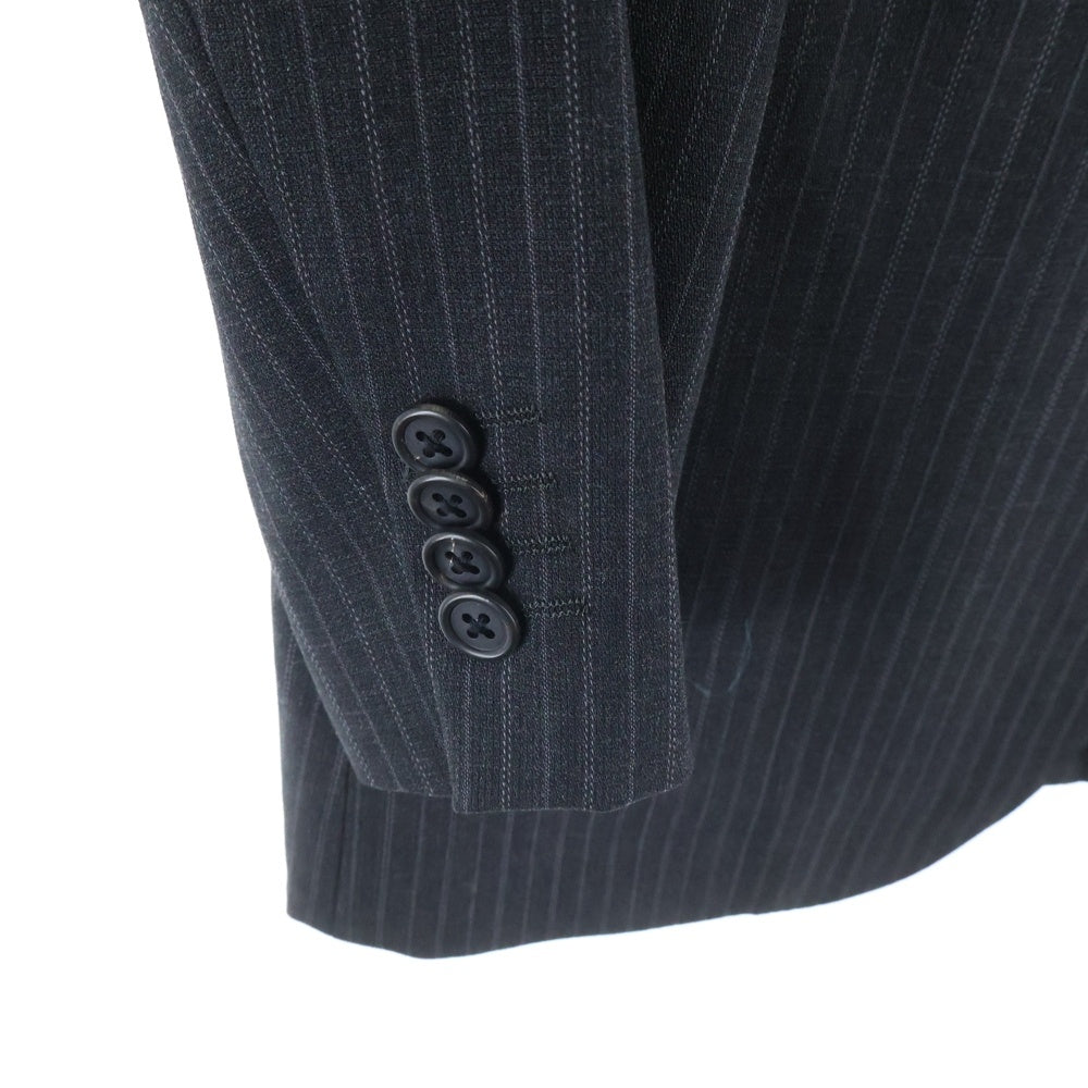 Paul Smith(ポールスミス) ストライプ セットアップ スーツ 3B テーラードジャケット 1タック テーパードパンツ グレー