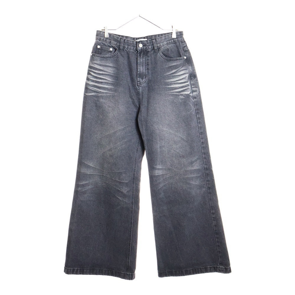 PERSON INTENTION(パーソン インテンション) ダメージ加工 マルチポケット ジップアップ デニムパンツ ブラック