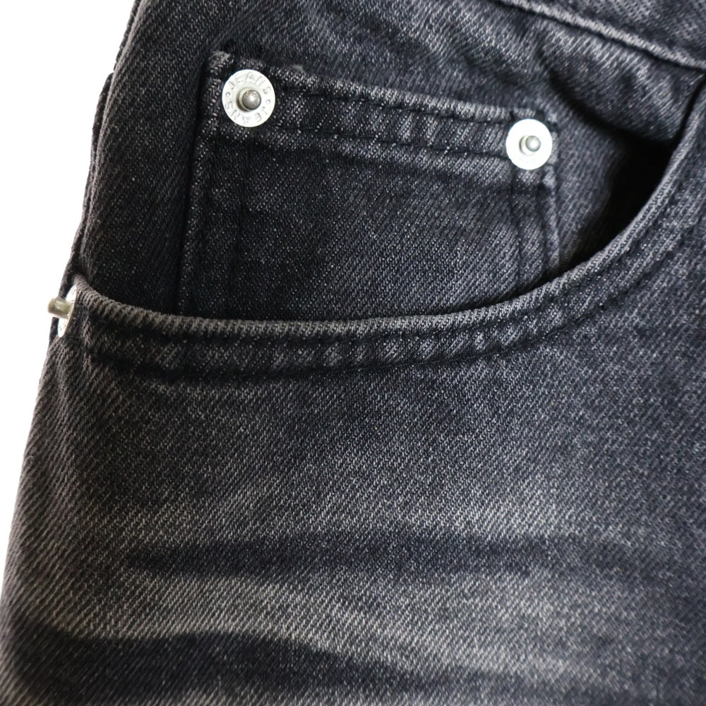 PERSON INTENTION(パーソン インテンション) ダメージ加工 マルチポケット ジップアップ デニムパンツ ブラック