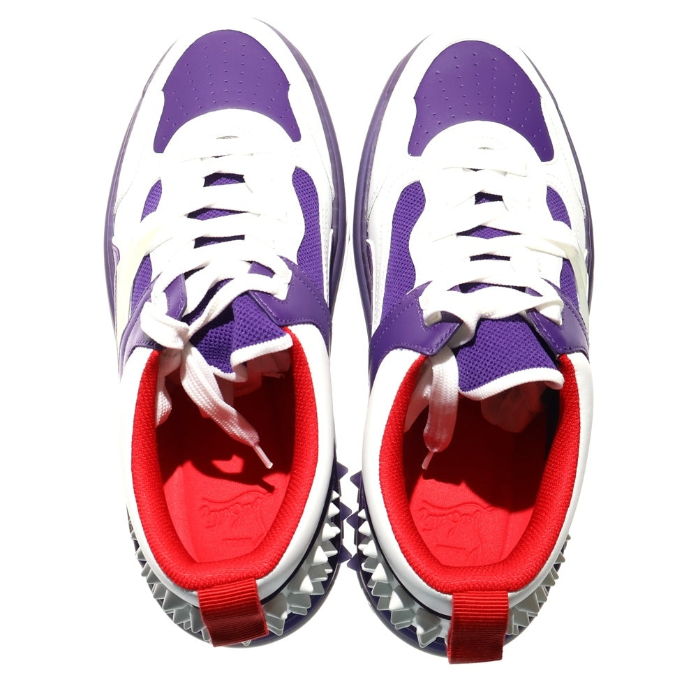 CHRISTIAN LOUBOUTIN(クリスチャンルブタン) ASTROLOUBI FLAT アストロルビ ヒール スパイク スダッズ レザー ローカットスニーカー ホワイト 3240020