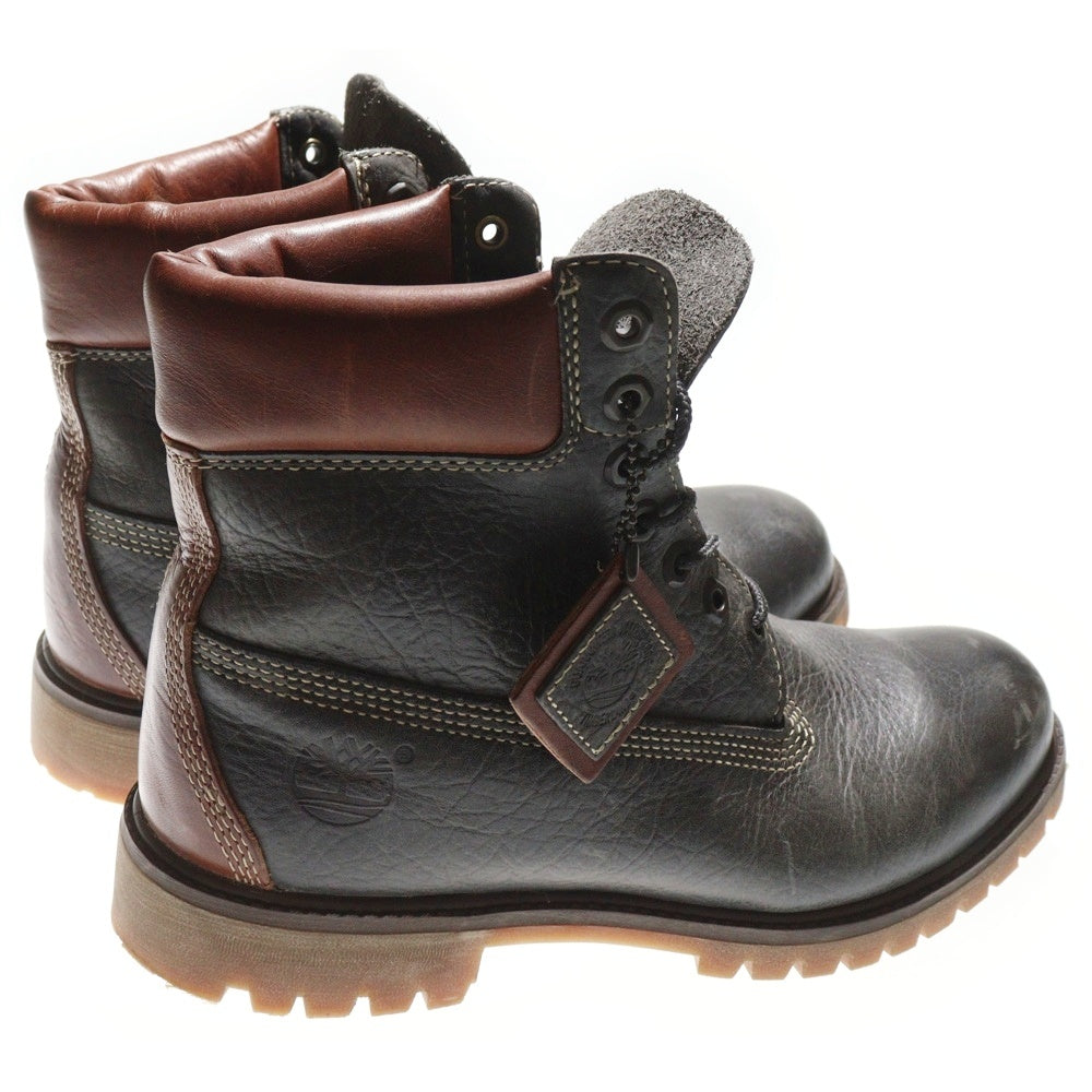 Timberland(ティンバーランド) 6INCH PREMIUM BOOTS 6インチ プレミアム バイカラー レースアップブーツ ブラック/ブラウン A18AW