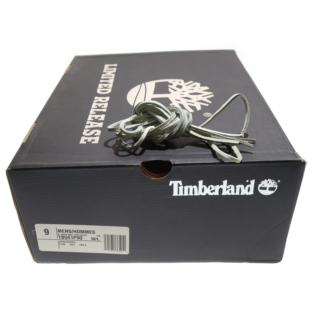 Timberland(ティンバーランド) 6INCH PREMIUM BOOTS WHITE EXOTIC CROCODILE 6インチ プレミアム クロコ型押し レースアップブーツ ホワイト A1P9Q A18