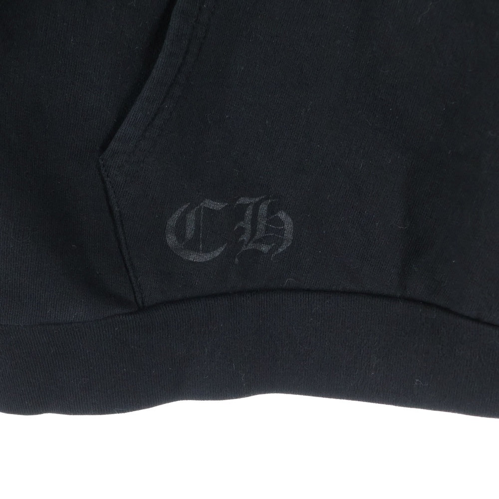 CHROME HEARTS(クロムハーツ) SWTSHRT PLVR ファイヤーパターン プルオーバースウェットパーカー フーディ ブラック