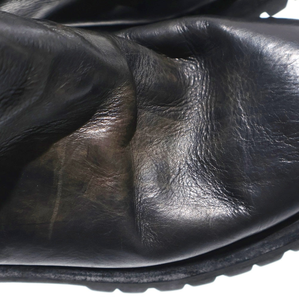 GUIDI(グイディ) Back Zip Boots バックジップ ハイカット レザーブーツ レディース ブラック