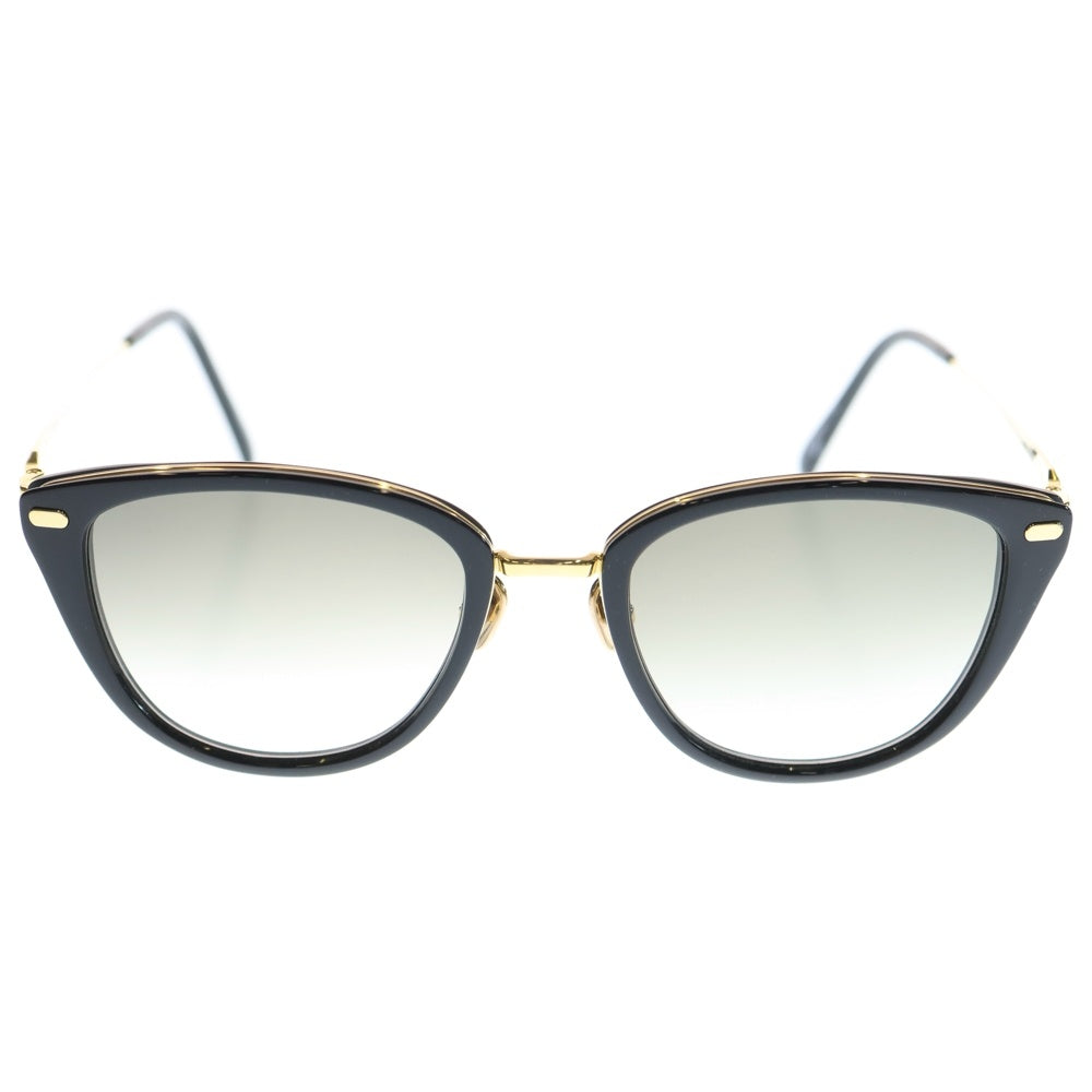 NO BRAND(ノーブランド) Eque.M/イークエエム Venus II ラウンドシェイプ チタンフレーム カラーレンズ サングラス メガネ 眼鏡 ブラック/ゴールド