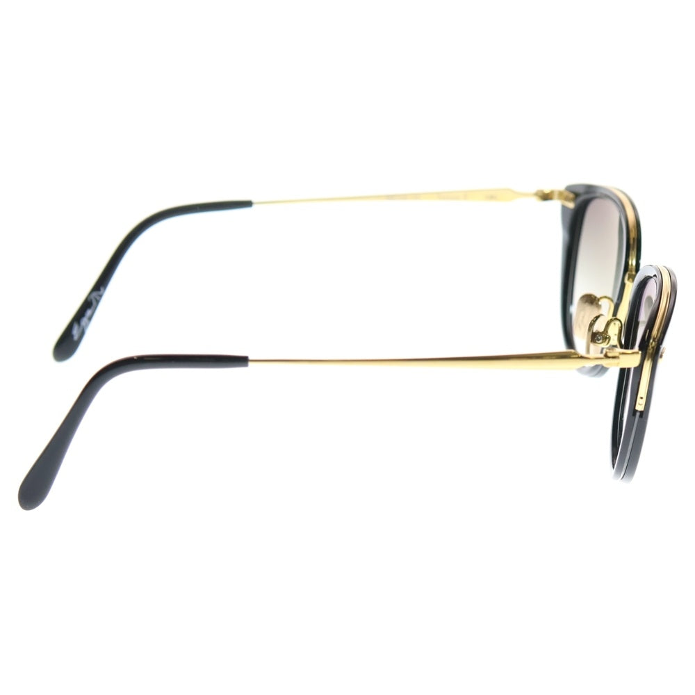 NO BRAND(ノーブランド) Eque.M/イークエエム Venus II ラウンドシェイプ チタンフレーム カラーレンズ サングラス メガネ 眼鏡 ブラック/ゴールド