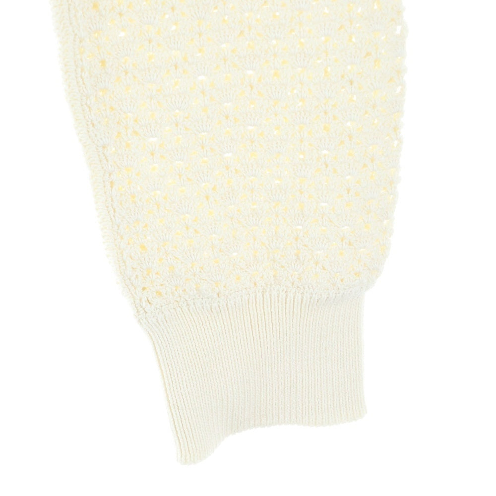 miumiu(ミュウミュウ) Natural Cotton And Suede Cardigan ナチュラル miumiu(ミュウミュウ) Natural Cotton And Suede Cardigan ナチュラル